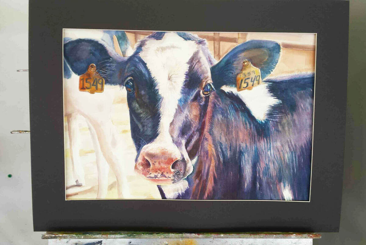 Watercolor Cow Tutorial